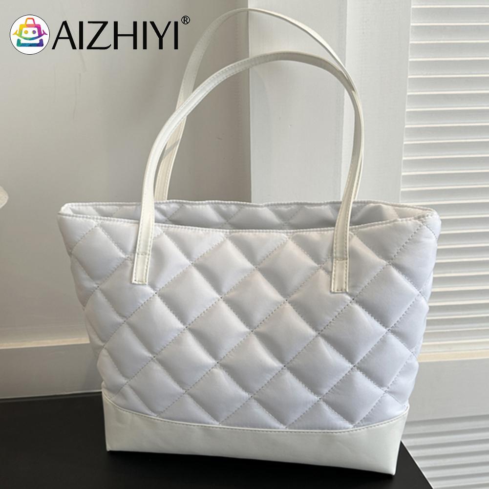Women Dia Quilted Tote Bag Versatile Top Handle Lightweight Large Capacity Stylish Work 5