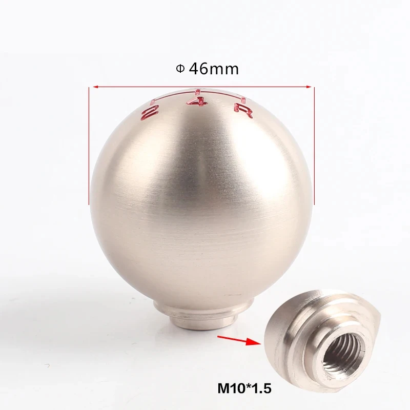 JDM ddmysmile Speed Aluminum 5/6 Ball Shape Shift Gear Knob M10*1.5 For Honda Fit Civic City Fd2 Fn2 Ep3 TYPE R Dc2 Dc5 Ap1 Ap2 S2000 F20c Smile M10*1