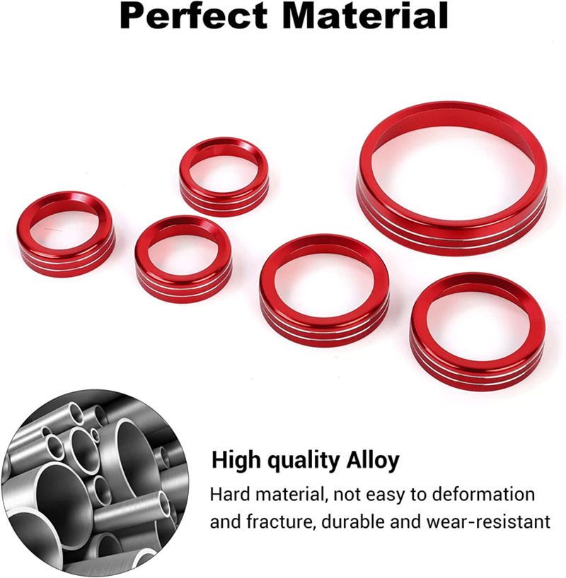 6PCS/SET For Ford Bronco 2023 Accessories Air Conditioning Headlight Switch Knob Decorative Gear Switch Knob Cover Auto Interior