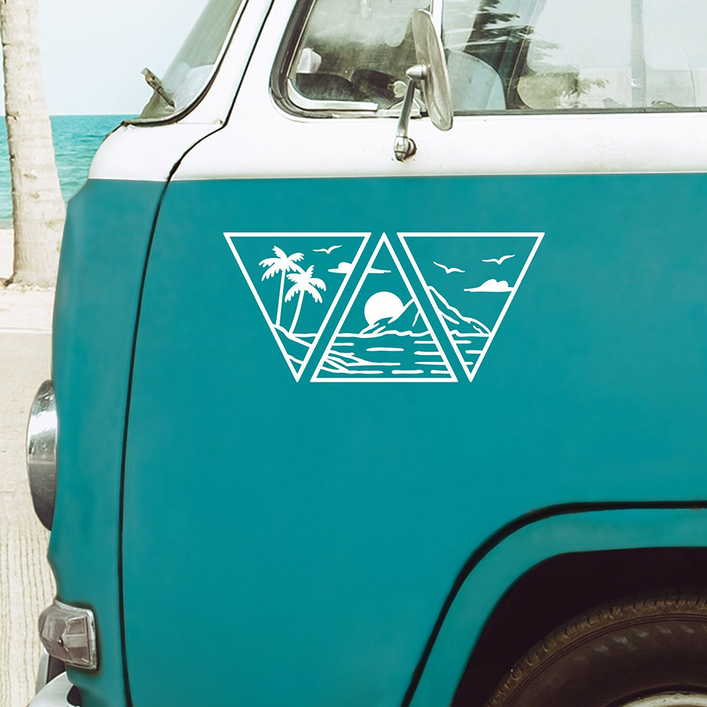 Car Ocean Mountain Styling Decals Stickers for Camper Van Motorhome SUV Pickup Cargo Caravan Decor Auto Tunning Accessories