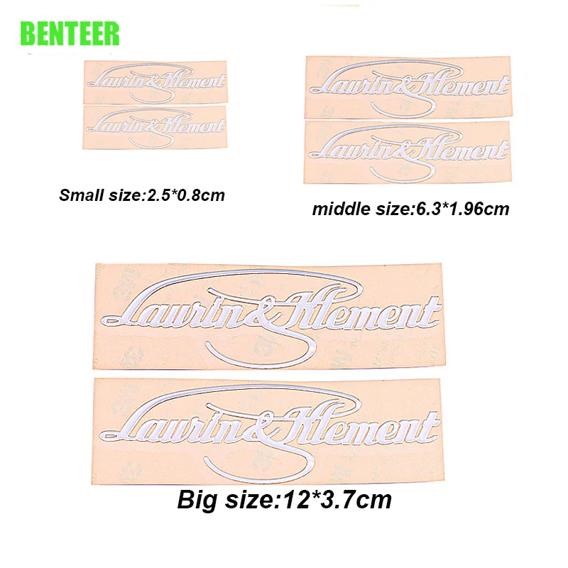 2Pcs Metal Laurin & Klement Car Sticker For Skoda Fabia Octavia Rapid Superb Kamiq Scala Karoq Auto Accessories