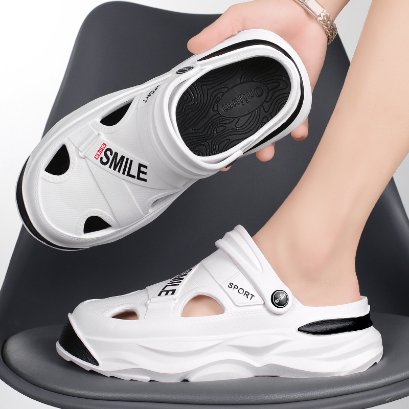 2024 New Men Outdoor Sandals Slippers Beach Comfortable Thick Soft Sole Clogs Casual Shoes Garden Shoes Mens Beach Sandals 45 46