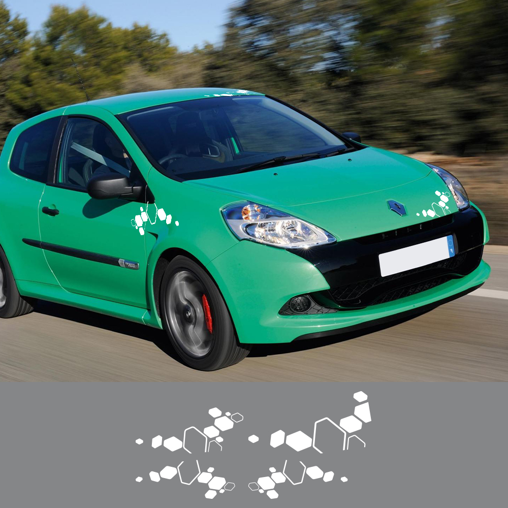 4PCS Car Body Stickers For Renault Clio 1 2 3 4 5 IV RS V Style Graphics Vinyl PVC Decor Decals Auto External Tuning Accessories