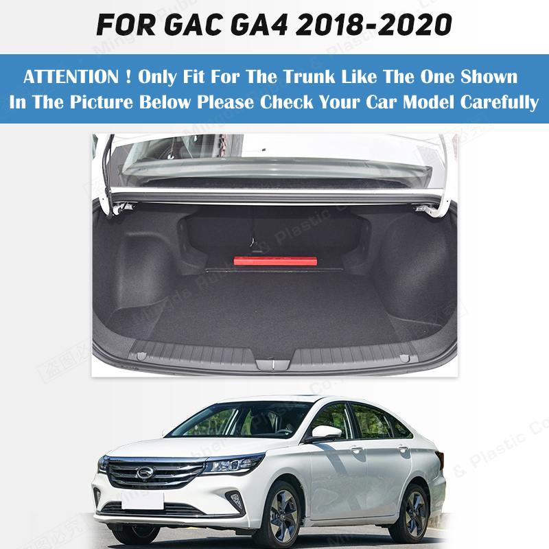 Auto Full Coverage Trunk Mat For GAC Trumpchi GA4 2018-2020 19 Car Boot Cover Pad Interior Protector Accessories a3470