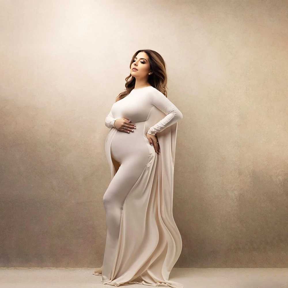 Maternity Dresses Elegant White Dresses For Maternity Photography Batwing Sleeve Long Even White Mermaid Womens Dress Pregnancy Photo Shoot Gowns 2441