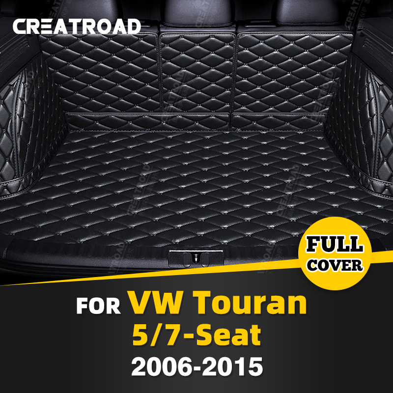 Full Coverage Trunk Mat For VW Touran 5/7-Seat 2006-2015 10 11 12 13 14 Car Cover Pad Interior Protector Accessories 08dd7