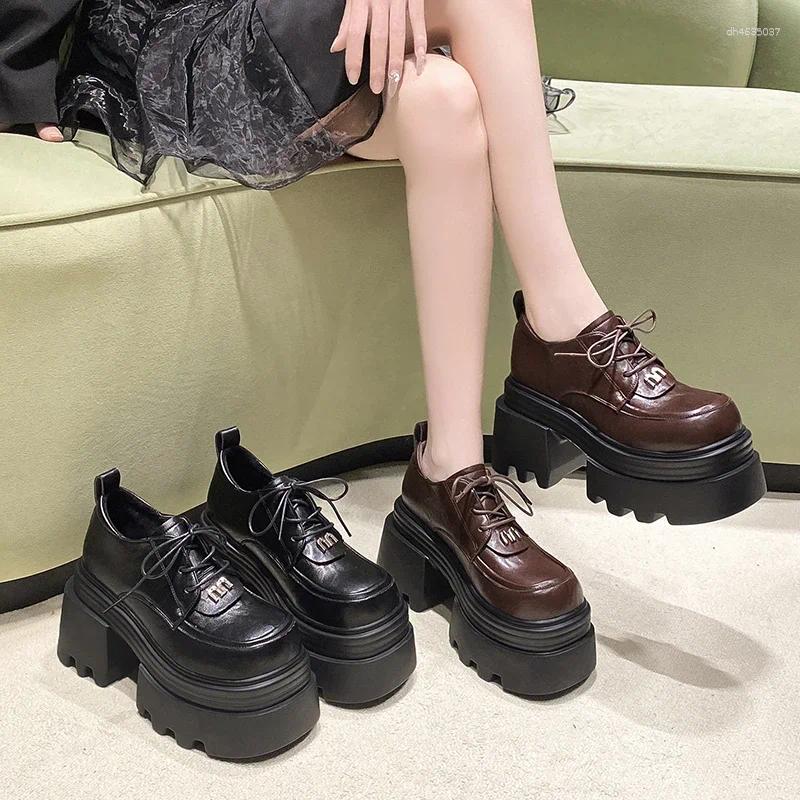 Dress Shoes British Style Round Toe Woman Flats Autumn Loafers With Fur Shallow Mouth Clogs Platform Oxfords Casual Female Sneakers Pr hurenlakeshoes