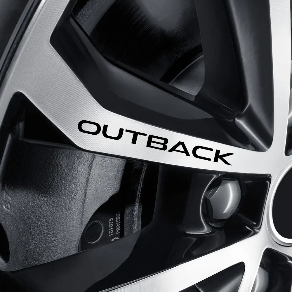 4PCS Car Wheel Rim Reflective Stickers Vinyl Decor Decal Auto Accessories For Subaru Forester XV Outback Legacy WRX BRZ Ascent