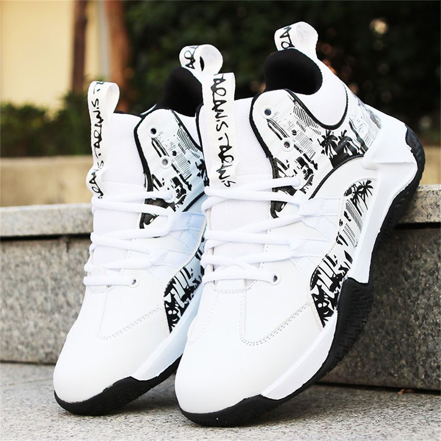 New Men's Brand Professional Basketball Shoes Boys Basketball Sneakers Anti-skid High-top Couple Leather Man Basketball Boots