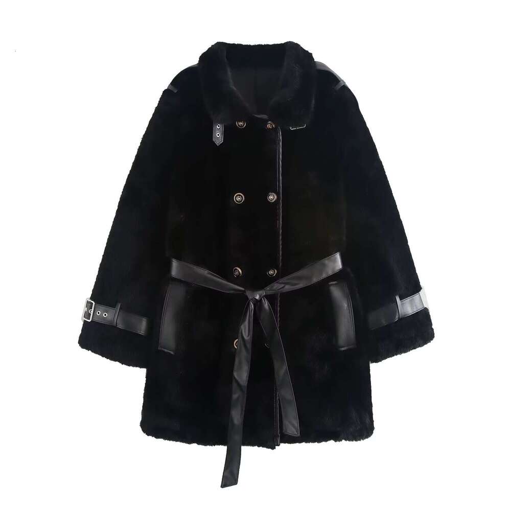 shanshi fur coat women A faux coat imitating mink fur for winter slimming down and keeping warm without being bulky