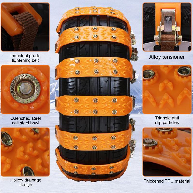 Cables For Straps Anti-Slip Ice Recovery Strap Survival Tools Universal Car Snow Chains Tire Traction