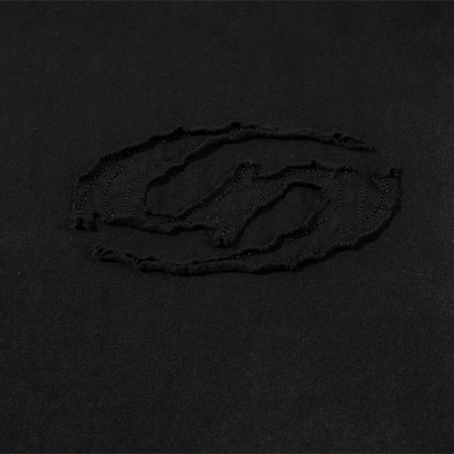 Hip hop oversized long sleeved T-shirt with dirty tie dye splicing Harajuku streetwear mens loose casual T-shirt Y2K 241112