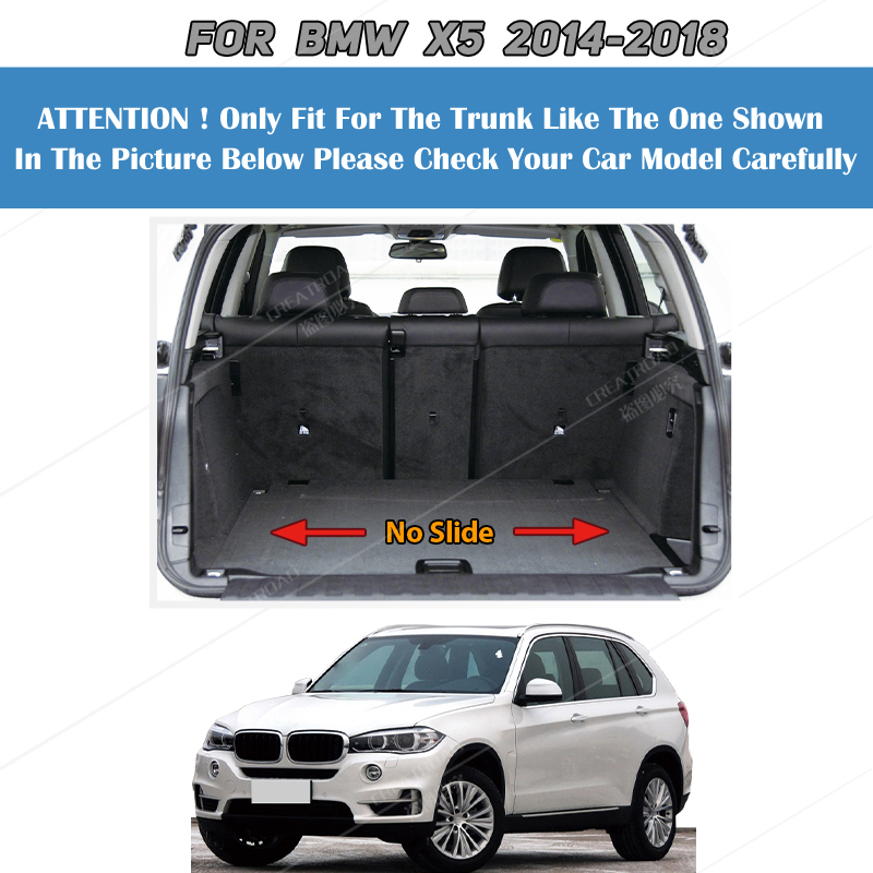 Auto Full Coverage Trunk Mat For X5 F15 5-Seat 2014-2018 17 16 15 Car Cover Pad Cargo Liner Interior Protector Accessories fce8c