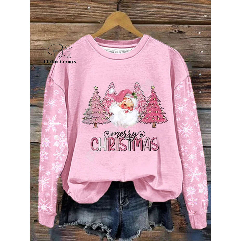 Christmas Santa Claus Cat Dog Graffiti Vintage Retro Winter Ugly Sweater 3DPrint Haruku Pullover Casual Funny Long Sleeves V11
