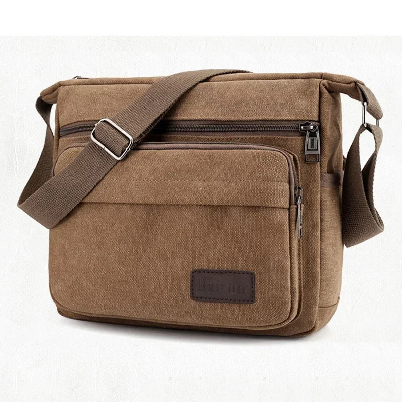 Fashion Men Canvas Crossbody Shoulder Messenger Bags Man Cross Body Bag Casual Multi Function Portable Male 241111