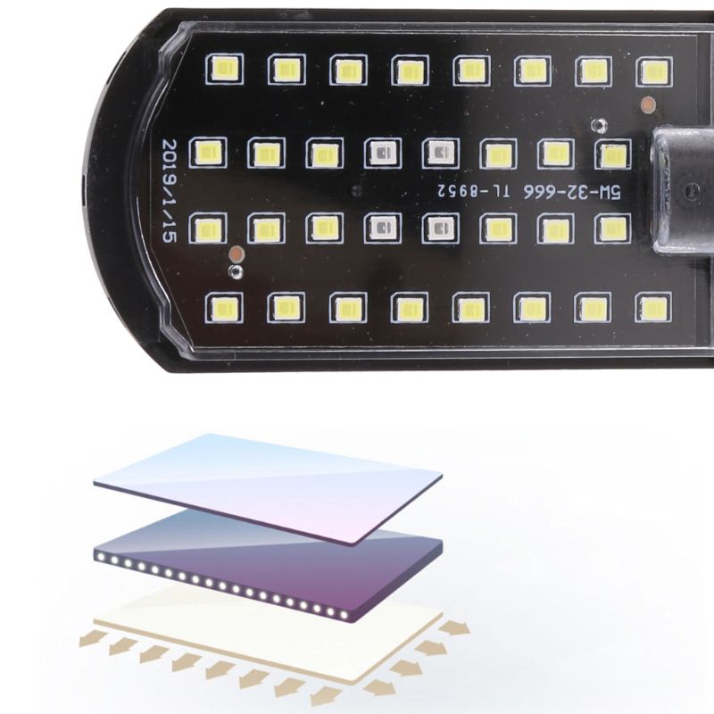 Aquarium LED Clamp Light High Brightness White & Blue Lighting Energy Saving 32 Beads Small Lamp for Nano Fish DropShipping