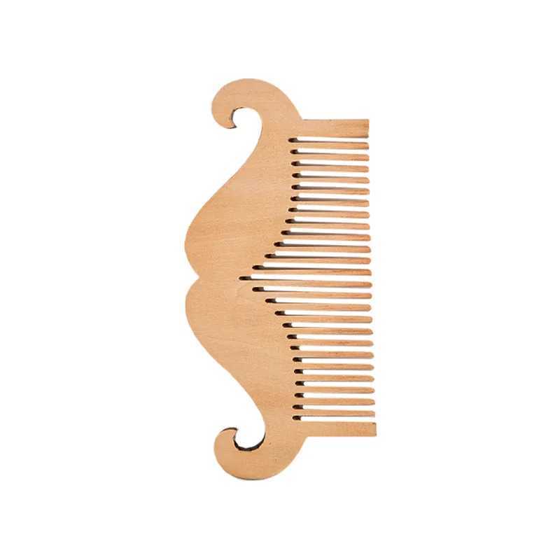 Pocket wood comb natural peach wood ultra narrow toothed wood comb anti-static beautiful beard wave comb W241112