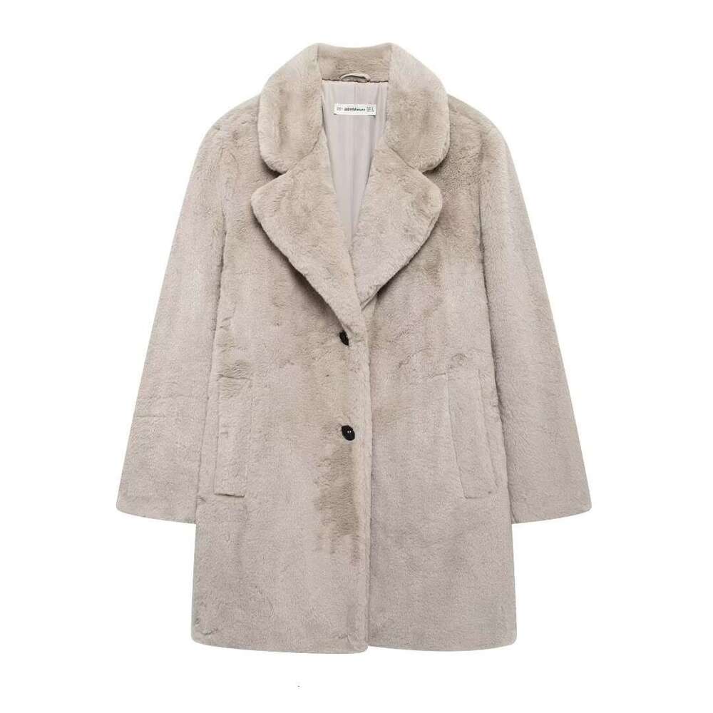 shanshi fur coat women autumn fashion new artificial fur effect coat for women's clothing