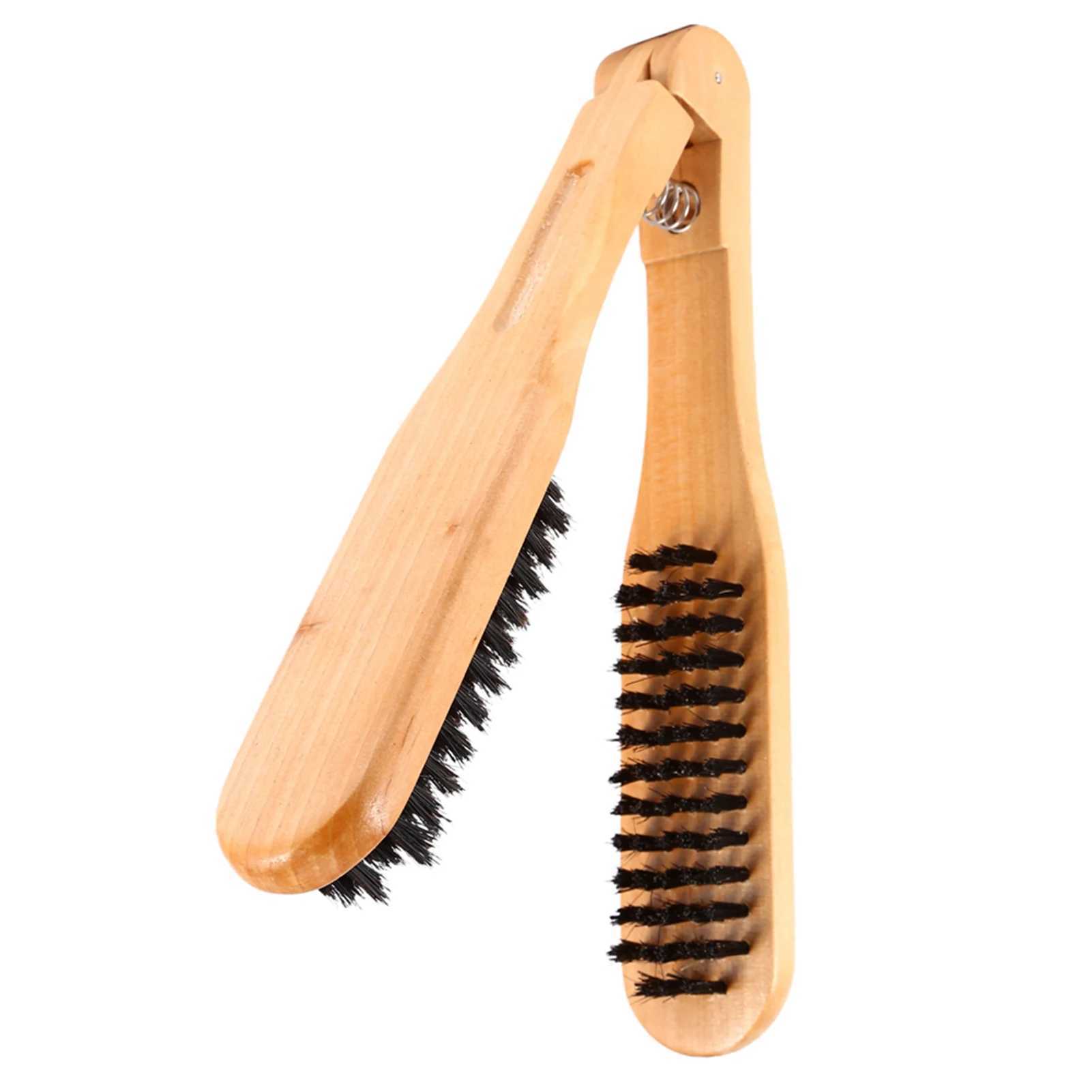 Professional hair clipper double brush wooden brush anti-static straight hair tool comb hair clipper tool W241112