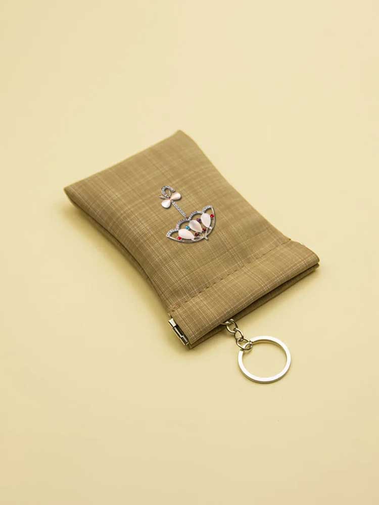Key Wallets - PU Case Durable & Multi-Use Modernism Luminous Sphere Decor dfeda