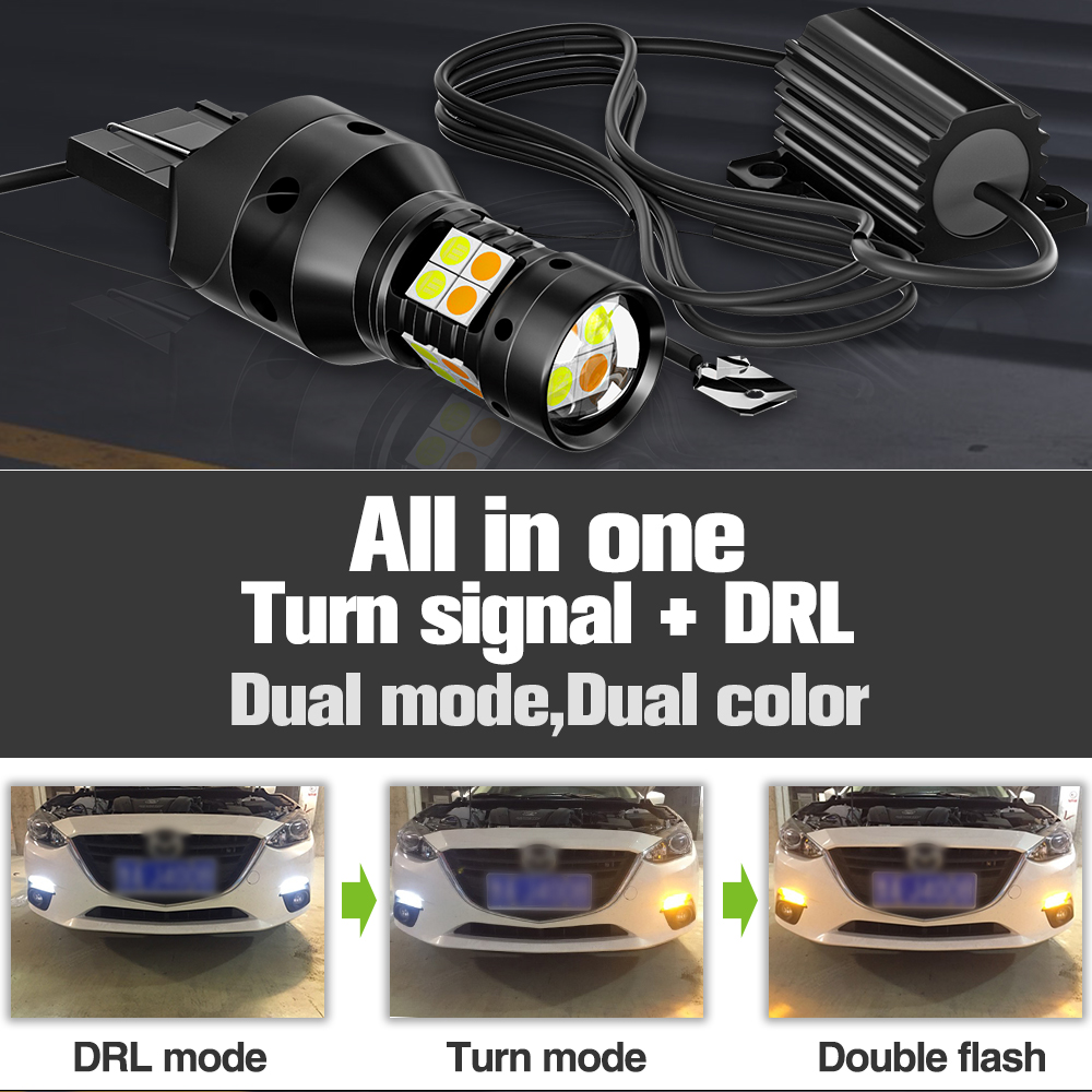 2x LED Dual Mode Turn Signal+Daytime Running Light DRL Accessories Lamp For VW Tiguan 5N 2007-2016 2009 2010 2011 2012 2013 2014 e6daf