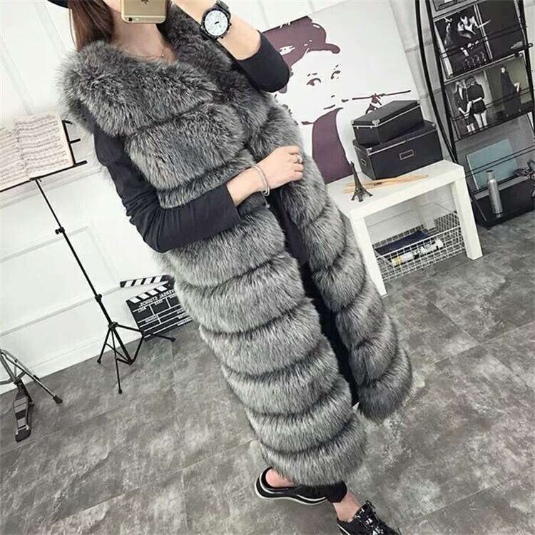 shanshi fur coat women Winter hot selling imitation fox fur grass women's new Korean version slim fit warm coat
