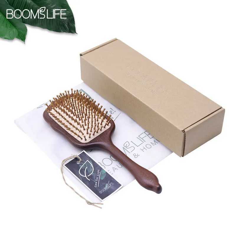 Luxury Sandalwood Hair Brush Womens Customized Wide Toothed Paddle Hair Brush Wooden Comb for Hair Massage Scalp Brush Brosse Cheveux W241112
