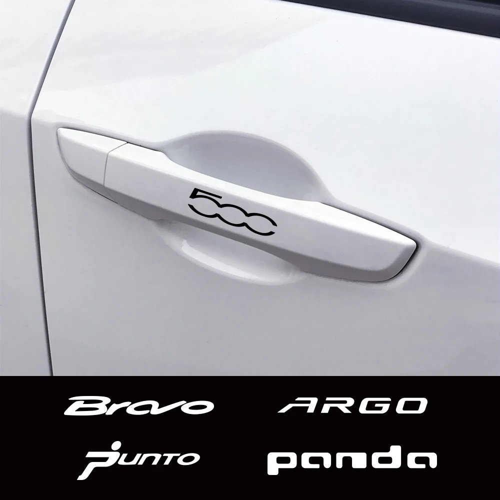 4pcs Car Handle PVC Sticker For Fiat 500 ARGO BRAVO FREEMONT IDEA LINEA PANDA PUNTO SEICENTO SIENA Doblo Ducato Toro Accessories