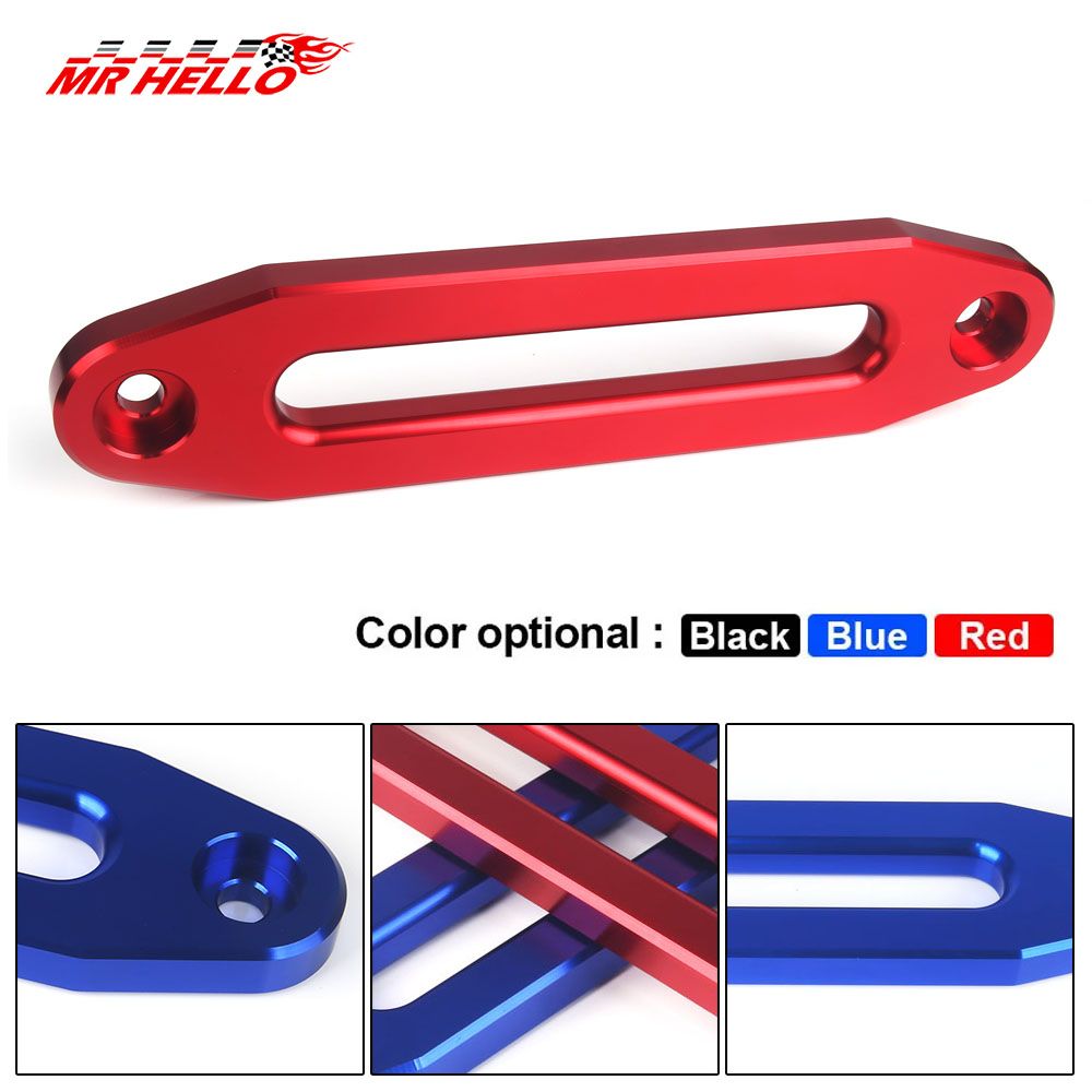 Winch Rope Guide Hawse Parts Repairing Aluminum ATV UTV Off-road Accessory Fittings Part Black Red Mouth Protector