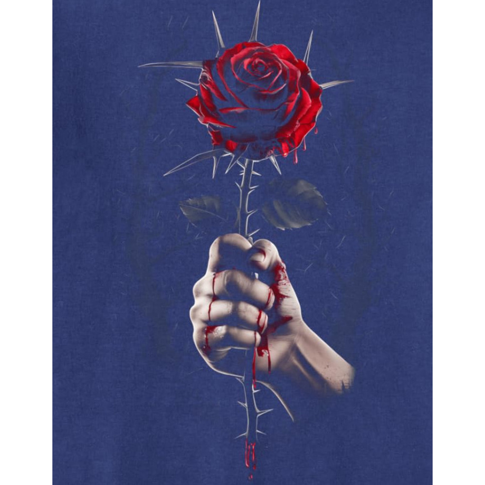 Long Sleeve Shirts for Men sweatshirt Bloody Rose Hand Holding Rose with Thorns and Blood Sweatshirt T shirt Tee Streetwear Casual tops clothes