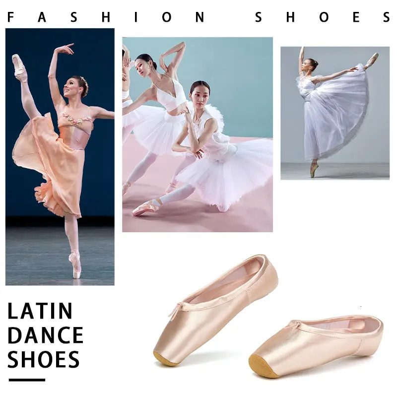 Womens Ballet Shoes Womens Pink Silk Ballet Dancer Ribbon Ballet Shoes Pointe Childrens Professional Ballet Shoes 241111