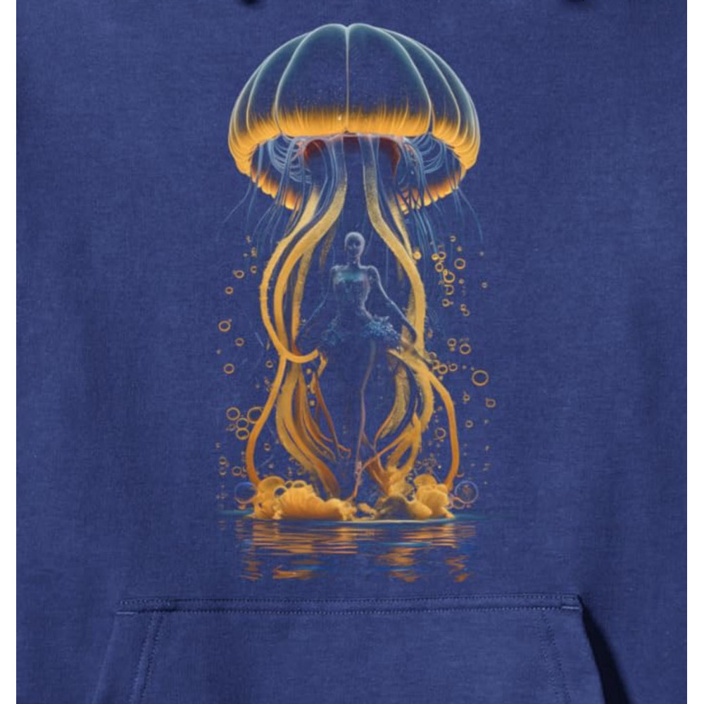 Hoodie for Mens Womens Jellyfish Fantasy Enigmatic Sea Ocean Art Graphic Tees Pullover Hoodie Graphic Hoodies sweatshirt