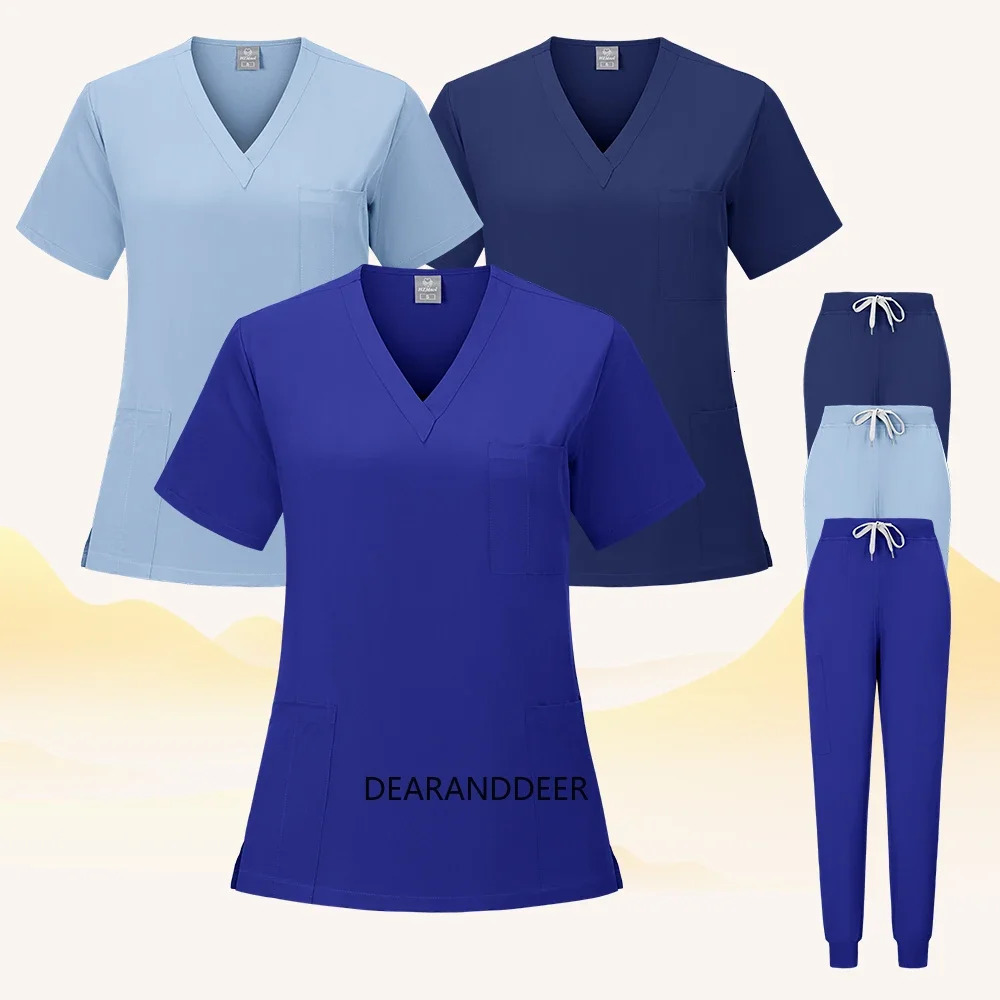 Doctors clinical uniform for women dental clinic jogger pants gown pet hospital set spa workwear nurse accessories 241112