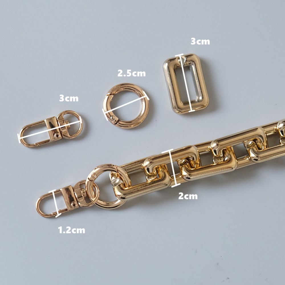 Sturdy Buckles Shining Handbag Accessory Replaceable Purse Chain Shoulder Bag Handle Metal Bag Strap Hardware Bag Belt