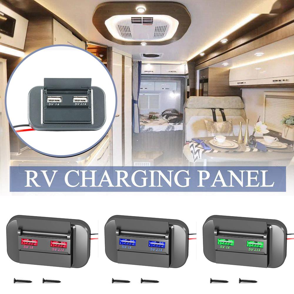 Dual Quick Charge PD RV USB Outlet Type C Dual USB Ports Car Charger Socket Adapter 12V/24V With Power Swith For RV Motorcycle df942