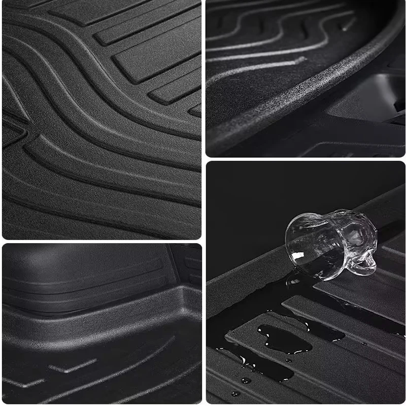 Car Trunk Mat for VW Tiguan L Allspace 2017~2023 7 Seats Easy Clean Auto Rear Cargo Tray Trunk Mats Car Accessories 1557d