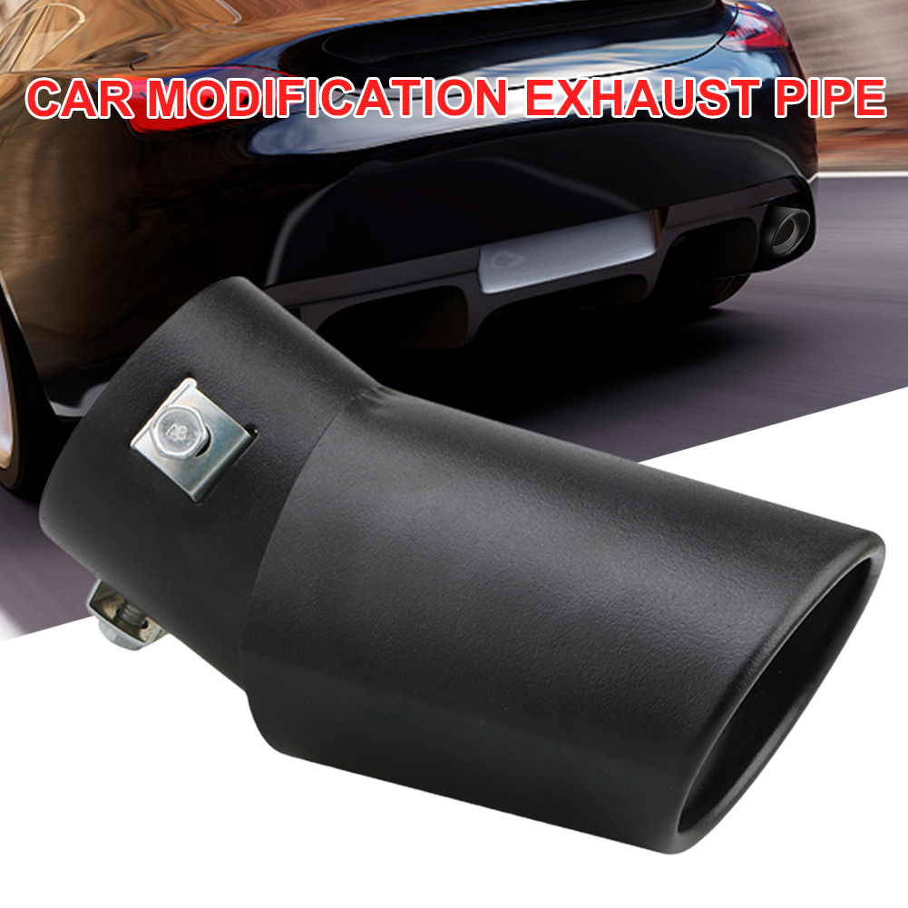 Universal Car Exhaust Tip Round Aluminum Alloy Muffler Tail Trim Rear Auto Pipe Nozzle Silencer Inlet mm 5