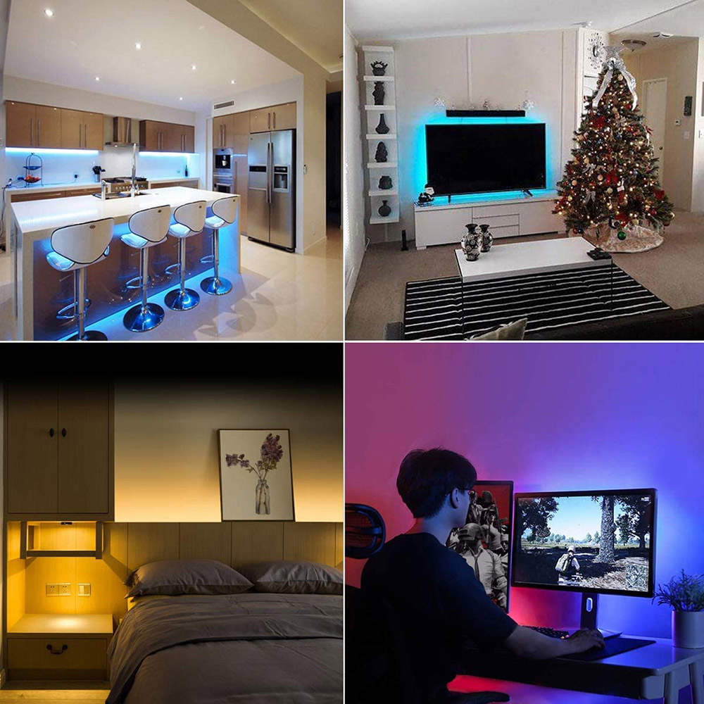 COB DC5V RGB LED Strip Light Bluetooth-compatible Remote Control 576LED/m High Density Linear Lamp Flexible Tape Home Decoration 576/m
