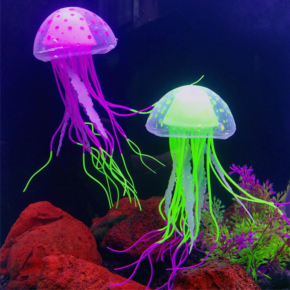 Luminous Jellyfish Aquatic Landscape Luminous Ornament Artificial Aquarium Accessories Jellyfish Underwater Live Plant