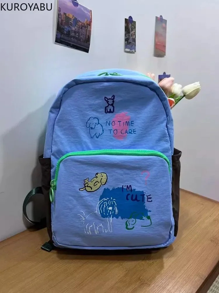 Backpack Womens Anime Cute School Bag Printing Graffiti Student Fashion Leisure Youth School Bag Large Capacity Y2k Bag 241111