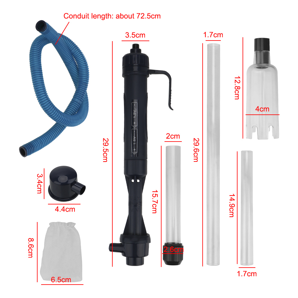 Electric Water Change Pump Aquarium Fish Tank Pipe Gravel Cleaner Tool Suction Filter Waste Remover Filters Tools Vacuum