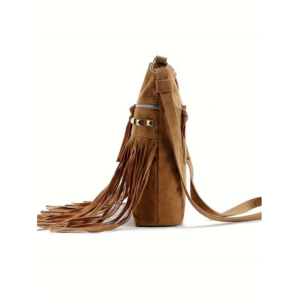 Autumn winter new crossbody for women fashionable Europe and the United States fashion veet willow nail fringe bag all