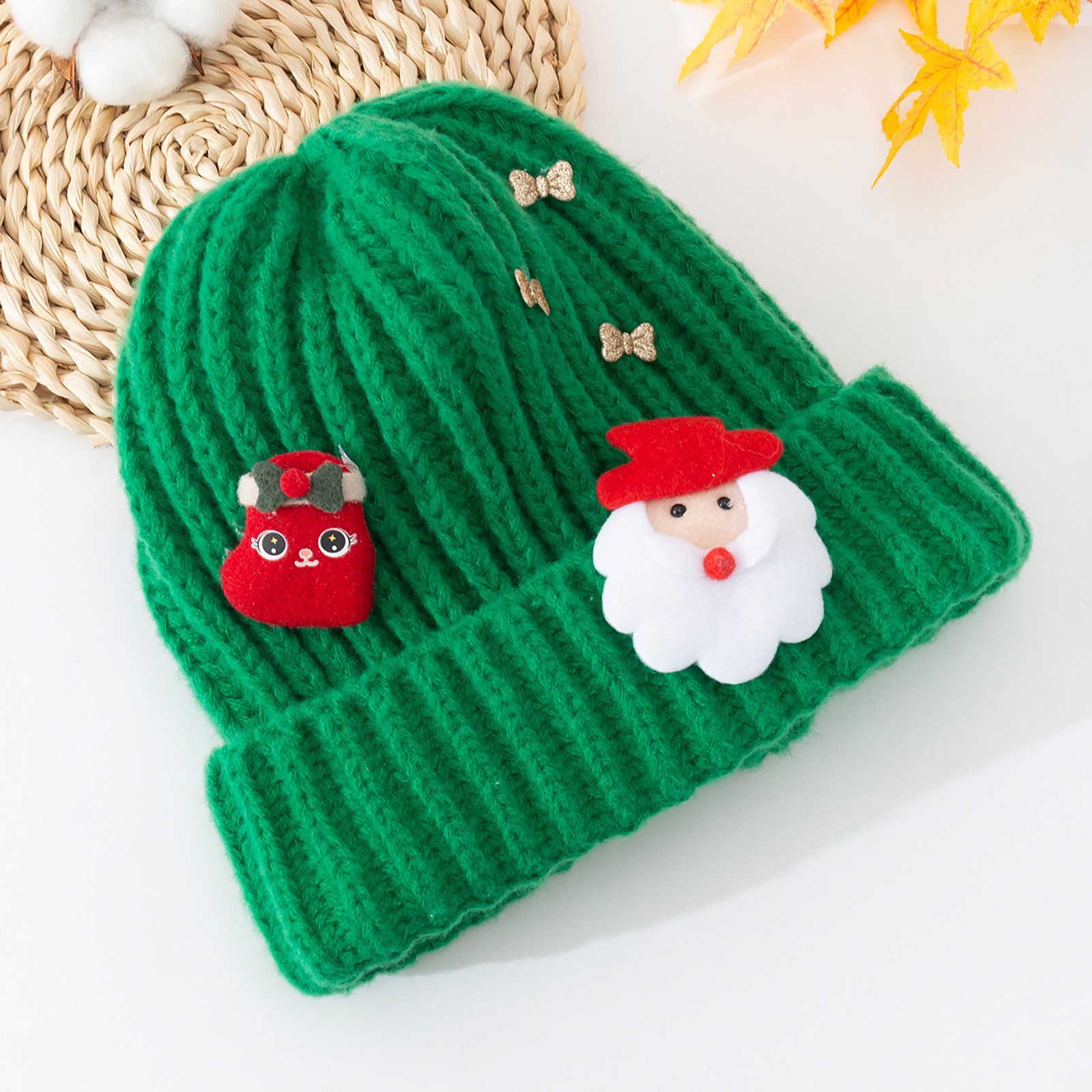 Winter Santa Furry Thickened Woolen For Versatile Big Head Circumference Showing Face Small Hat Skiing Cap with Women