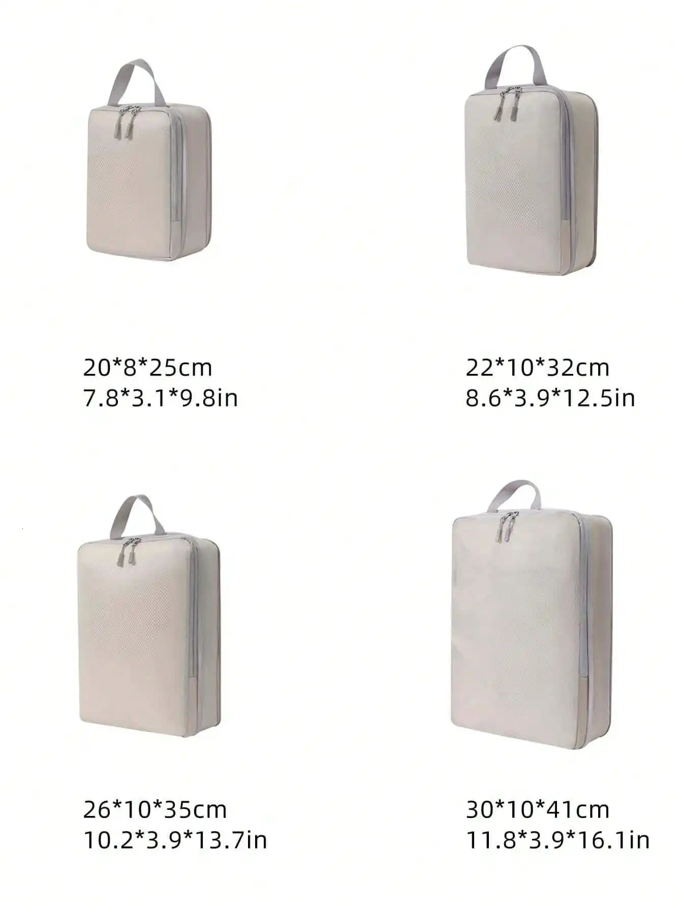 4 pcs/set Compressible Packing Travel Storage Bag Cubes Waterproof Suitcase Nylon Portable With Handbag Luggage Organizer 241111