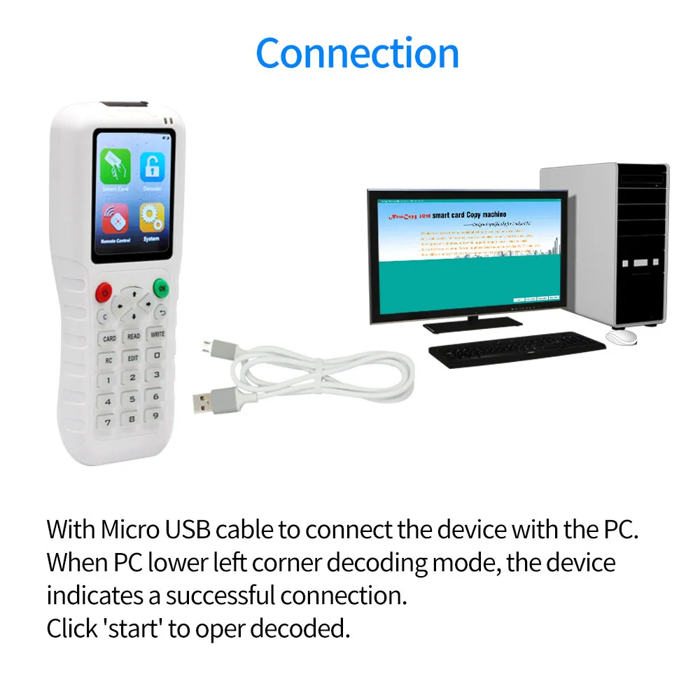 RFID Copier NFC Card Reader Writer Duplicator Cloner 125KHz 13.56 Rfid Key Fob Programmer T5577 UID Rewritable Key Cards USB