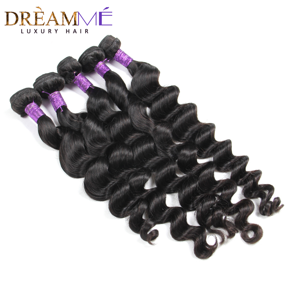 Loose Wave Bundles With Silk base Closure Brazilian Human Hair Bundles With 4x4 Lace Closure 3/4 Bundles Natural Hair Extensions 10c25
