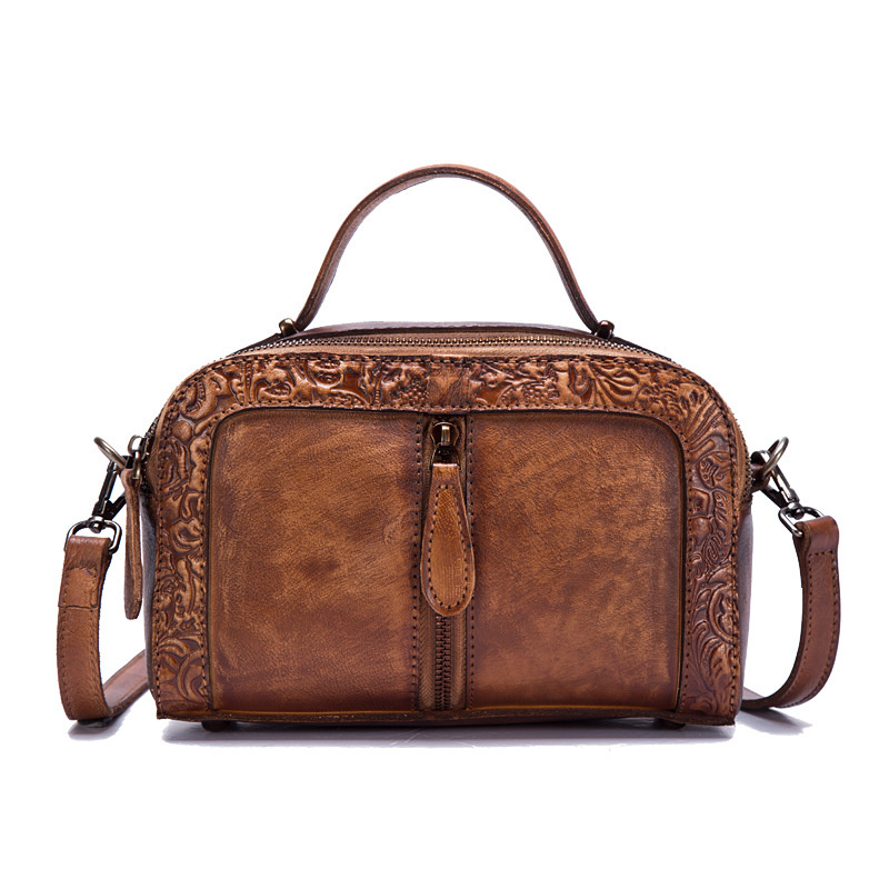 GAGACIA Women's Shoulder Bag Retro Genuine Leather Handbag Ladies Eming Wallets For Women Messenger Bags Designer New