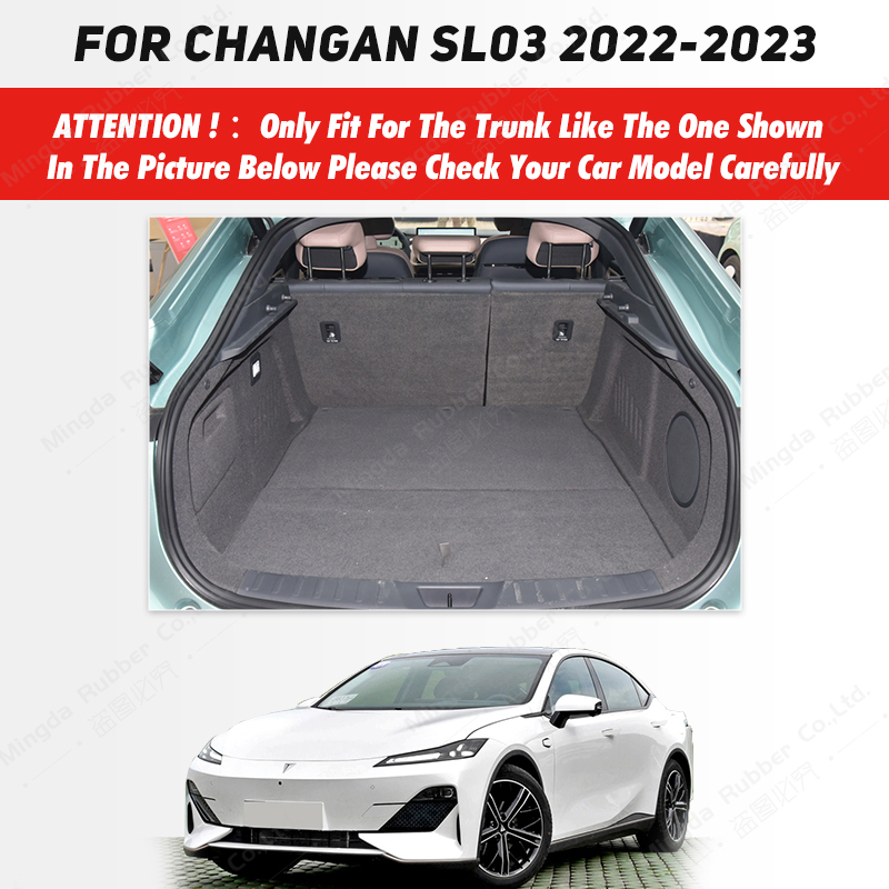 Auto Full Coverage Trunk Mat For Changan SL03 2022 2023 Anti-Dirty Car Boot Cover Pad Cargo Liner Interior Protector Accessories f6ccb