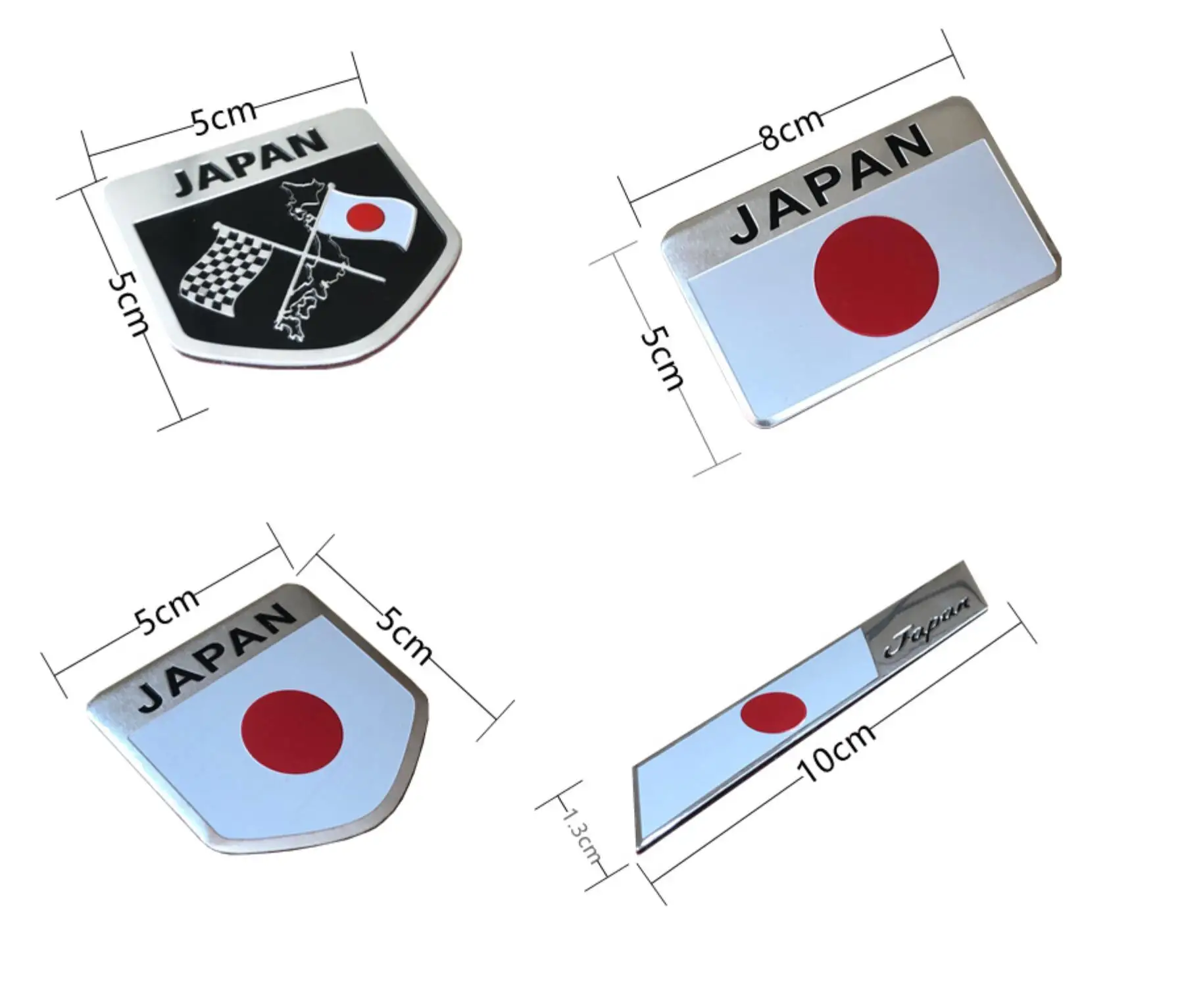 Car Styling Metal Japanese Flag Emblem Badge Logo Japan Sticker Decal For Subaru STI Impreza forester Tribeca XV BRZ WRX Outback