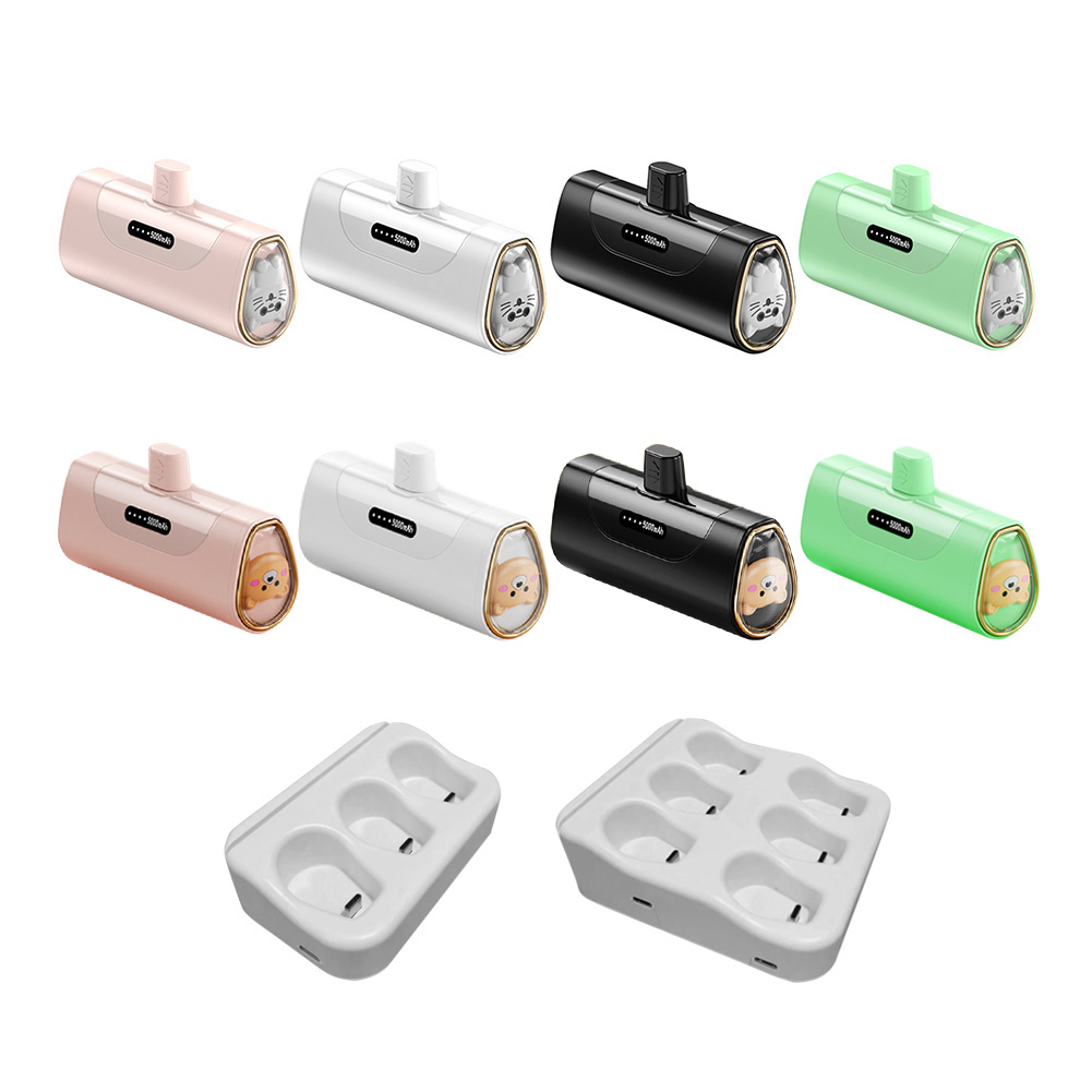 5000mAh Mini Power Bank Portable Mobile Phone Charger Plug Play Type-C External Battery PowerBank for iPhone Samsung/Xiaomi
